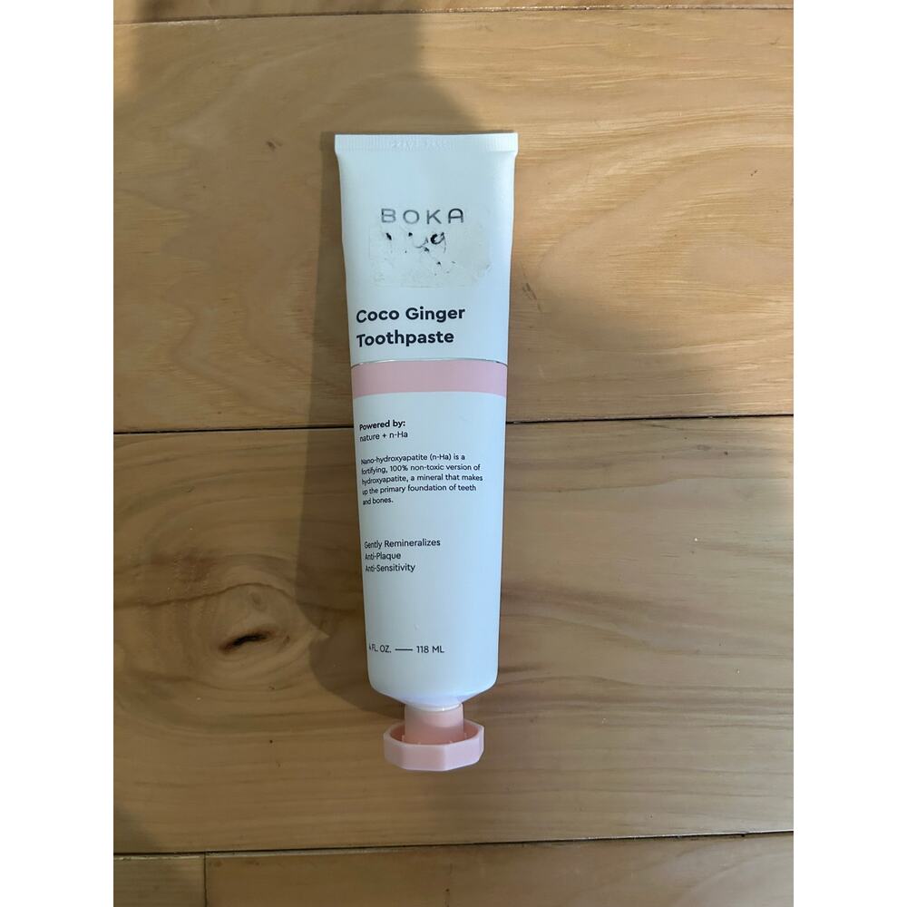 Boka Coco Ginger Toothpaste - Dentist-Recommended, Remineralizing, 4oz NEW